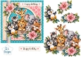 Cute Baby Animals Birthday Card Topper