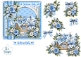 Blue Welcome Baby Boy Card Topper