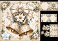 Elegant Golden Bells Christmas Card Topper