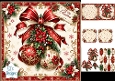 Red & Gold Christmas Ornaments Card Topper