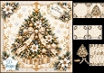White & Gold Christmas Tree Card Topper