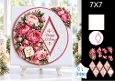Pink Peony 7x7 Birthday Card Kit with Floral Layers & Elegant Diamond Sentiments