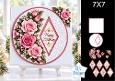 Pink Rose 7x7 Birthday Card Kit with Floral Layers & Elegant Diamond Sentiments