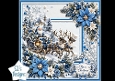 Blue Santa Sleigh & Reindeer – Elegant Winter Christmas Topper