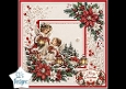 Christmas Angels & Red Poinsettias – Traditional Winter Card Topper