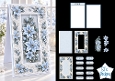 Elegant Blue Poinsettia Christmas Card Kit – Luxury Layered 3D Winter Design