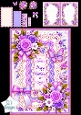 Purple Rose Birthday Elegance – Floral Card Topper
