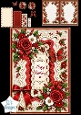 Red Rose & Gold Birthday – Elegant Floral Card Topper