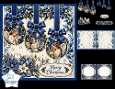 Blue & Gold Angel Christmas Ornament Set