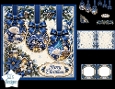 Blue & Gold North Pole Christmas Ornament Set