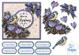 Blue Tit and Purple Crocus Christmas Card Kit with Winter Florals