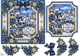 Blue Christmas Penguin • Snowy Village & Gifts