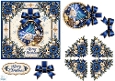 Blue Arctic Friends • Polar Bear & Penguin Christmas North Pole Scene