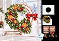 Orange & Cinnamon Christmas Wreath Card Kit with Sentiments