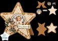 Angel Christmas Star Card • Snowy Lantern & Rustic Winter Florals