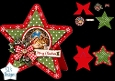 Nativity Christmas Star Card • Holy Family & Festive Red‑Green Layers