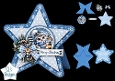 Blue Owl Christmas Star Card • Lantern Glow & Snowy Winter Cottage