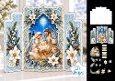 Holy Nativity Scene Christmas Card Kit with Edelweiss Flowers