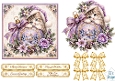 Purple Kitten Christmas Card • Winter Church Ornament & Festive Bows