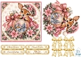 Pink Baby Deer Christmas Card • Winter Cottage Ornament & Festive Florals