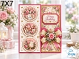 Pink & Gold Elegant Lady Birthday 7x7 Card Kit