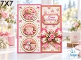 Little Girls Birthday 7x7 Card Kit – Cute Teddy Bear & Unicorn