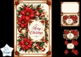 Elegant Merry Christmas Poinsettia Frame Topper for Cards & Crafts