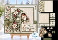 Vintage Christmas Mailbox Card Kit with Poinsettias, Holly & Festive Greetings