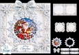 Classic Santa with Lantern Merry Christmas Snowflake Topper