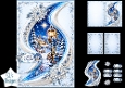 Elegant Winter Village & Lantern Merry Christmas Topper