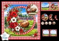 Rugby Stadium Card Topper – Sport & Flowers Celebration Set