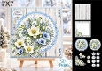 Winter Flowers Christmas Card Kit with Snowdrops, Hellebores & Blue Anemones 7x7