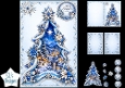 Winter Poinsettia Tree Card Kit – Snowy Village Christmas Topper