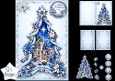Winter Wolves Christmas Tree Card Kit – Snowy Village Topper