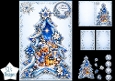Gingerbread Lantern Christmas Tree Card Kit – Frosty Winter Village Topper