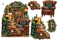 Vintage Pub Birthday Card Kit – Cozy Armchair & Beer Barrel Topper