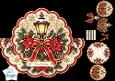 Vintage Lantern Christmas Topper Kit – Poinsettia & Pinecone Frame