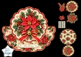 Poinsettia & Pinecone Christmas Topper Kit – Elegant Festive Frame