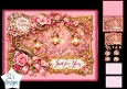 Pink Lantern Birthday Card Kit – Cherry Blossom & Gold Frame