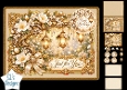 Gold Lantern Birthday Card Kit – White Floral & Elegant Frame