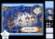 Blue Wisteria Birthday Card Kit – Lantern Tree & Gold Accents