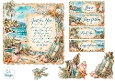 Vintage Seaside Lighthouse Card Kit with Nautical Tags, Sentiments & Embellishments