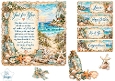 Vintage Lighthouse Beach Card Kit with Ocean View, Message Bottle & Nautical Sentiments