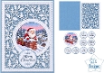 Traditional Santa Claus Christmas Card Kit with Decorative Die Cut Frame and Festive Sentiments