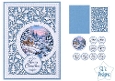 Winter Stag and Doe Christmas Card Kit with Decorative Die Cut Frame and Festive Sentiments