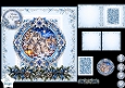 Luxury Blue Christmas Wolf Family