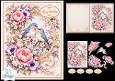 Sweet Bluebird Couple Floral Lace Birthday Card Topper
