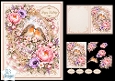 Sweet Robin Love Birds Floral Lace Birthday Card Topper