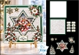 Cute Christmas Candy Cane Friends Card Kit with Winter Village Star Scene & Festive Sentiments 7x7