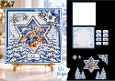Cute Christmas Teddy Bear Card Kit with Winter Village Star Scene, Snowy Trees & Festive Sentiments 7x7